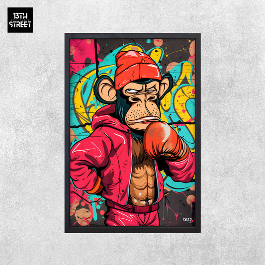 Faker - Bored Monkey Boxer - Canvas 40x60x2cm