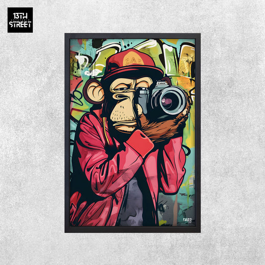 Faker - Bored Monkey Photographer - Canvas 40x60x2cm