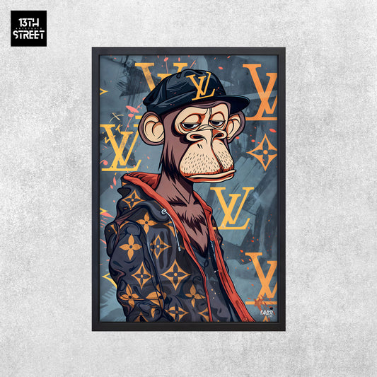 Faker - Bored Monkey Louis Vuitton - Leinwand 40x60x2cm