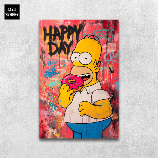 Faker - Homer Simpson Donut Mood - Toile