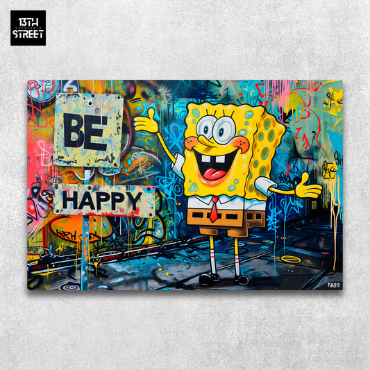 Faker - SpongeBob Be Happy - Canvas