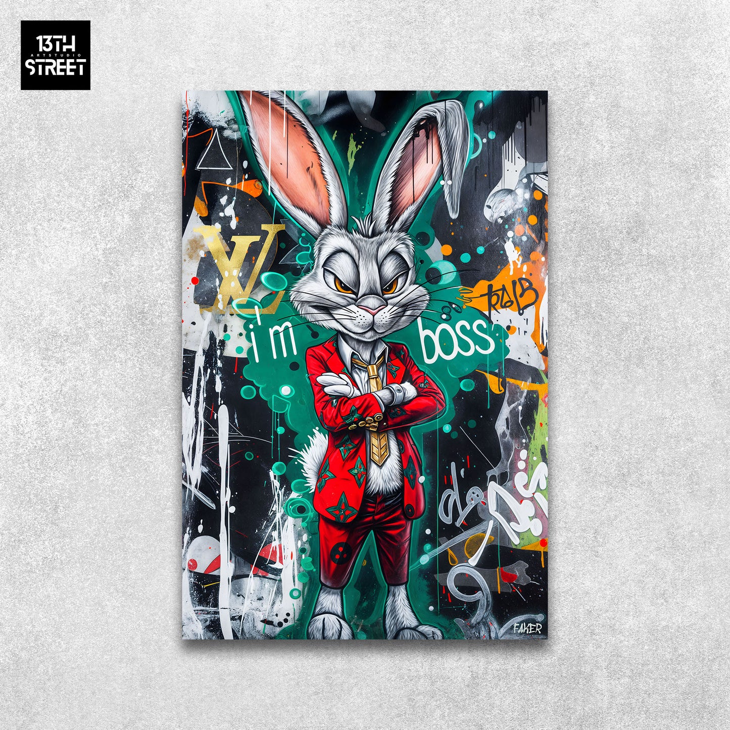 Faker - Bugs Bunny I'm Boss - Leinwand