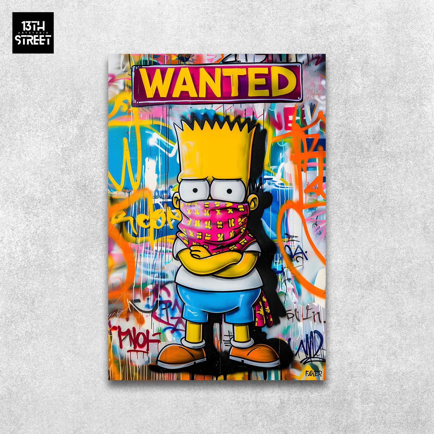 Faker - Bart Simpson Wanted - Canvas