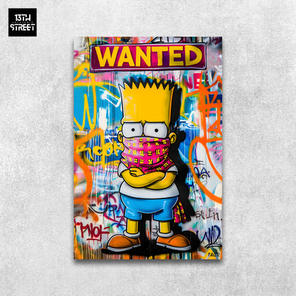 Faker - Bart Simpson Wanted - Toile