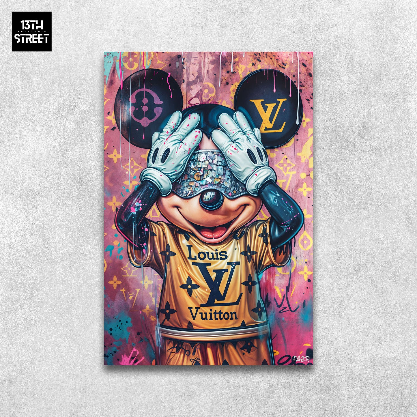 Faker - Mickey Luxe Louis Vuitton - Leinwand