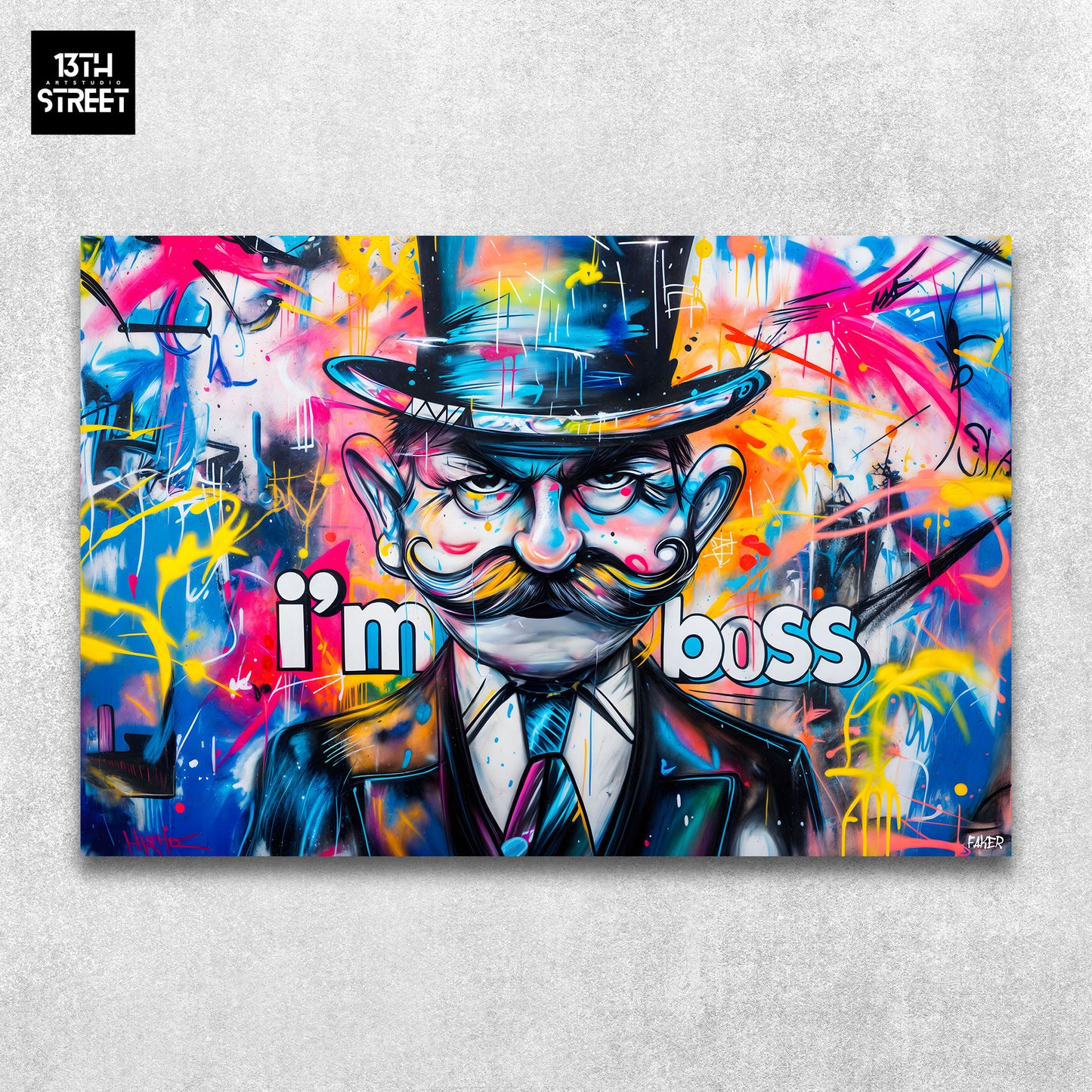 Faker - Mr Monopoly i'm Boss - Leinwand