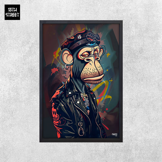 Faker - Bored Monkey Anarchist - Toile 40x60x2cm