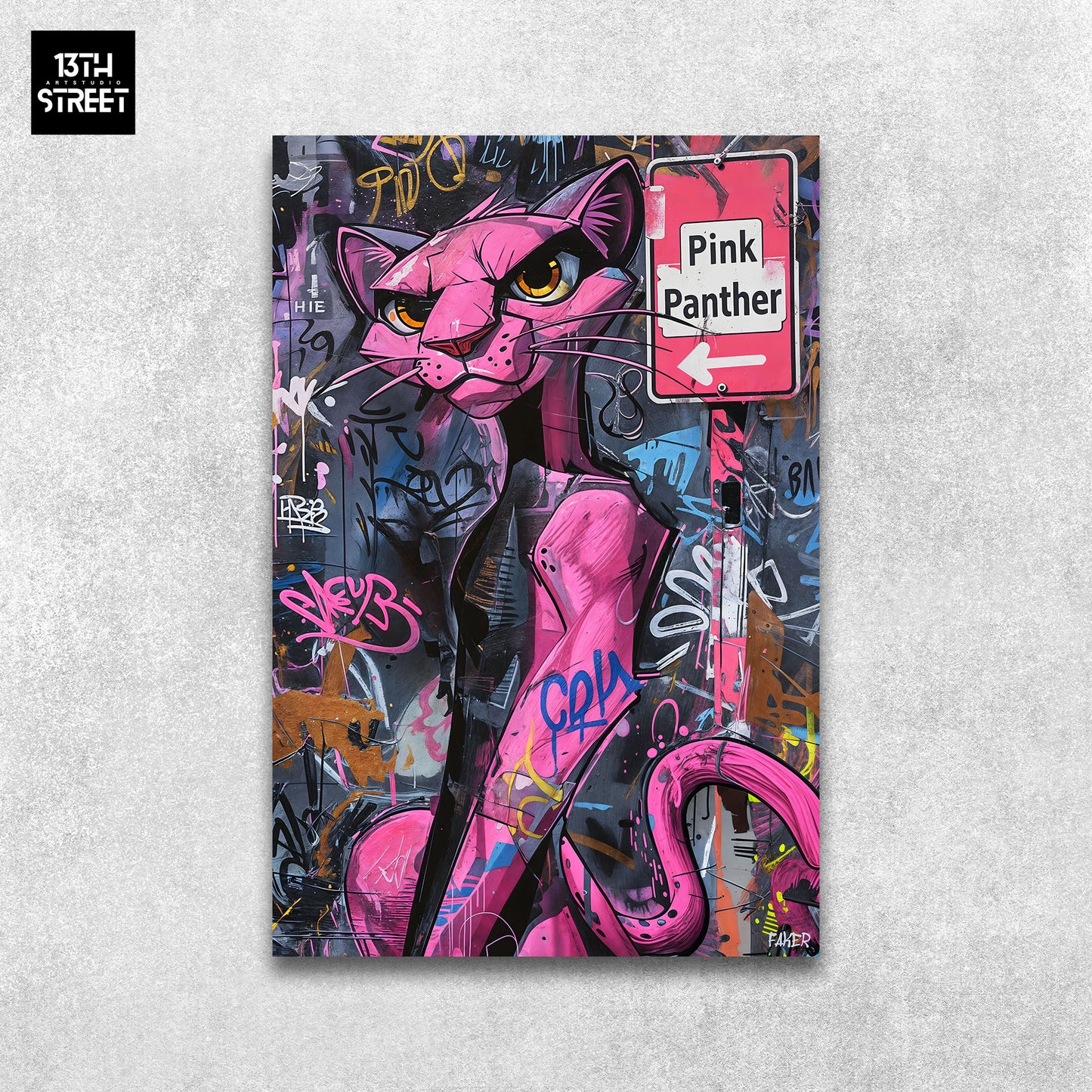 Faker - Pink Panther City - Canvas