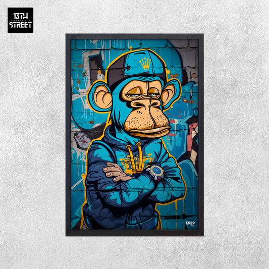 Faker - Bored Monkey Rolex - Leinwand 40x60x2cm