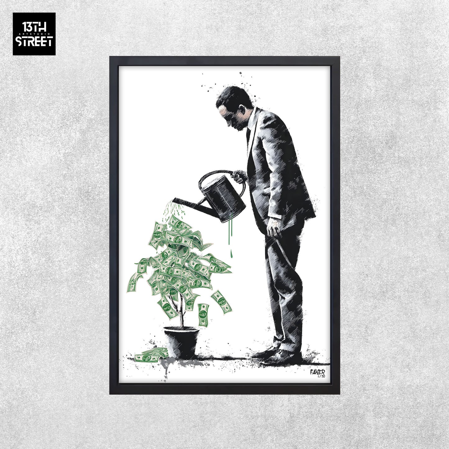 Faker - Cash Garden - Toile 40x60x2cm