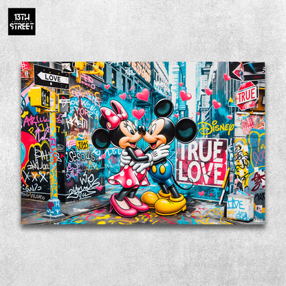 Faker – Mickey und Minnie True Love City – Leinwand