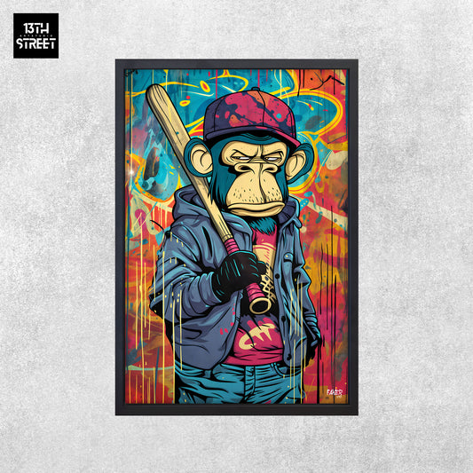 Faker - Bored Monkey Vandal - Toile 40x60x2cm