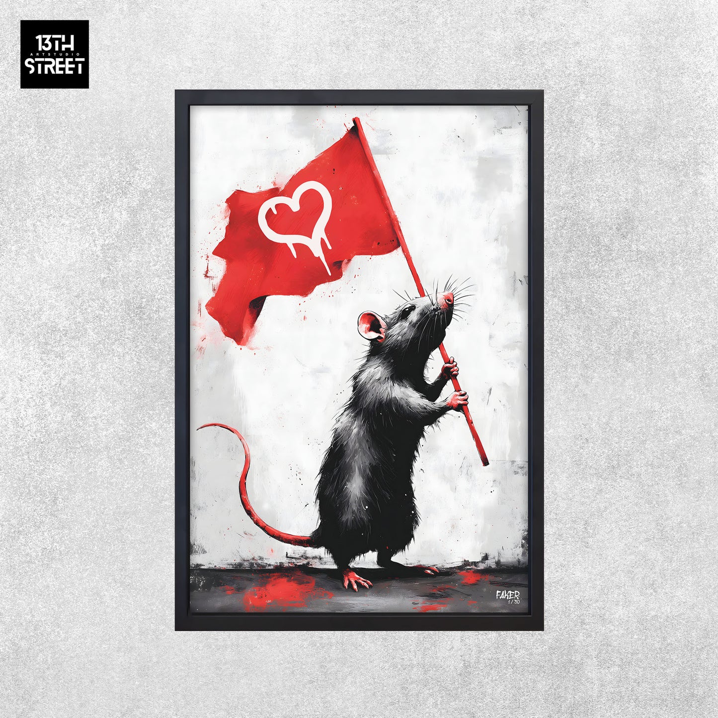Faker - Rat Fight for Love - Toile 40x60x2cm