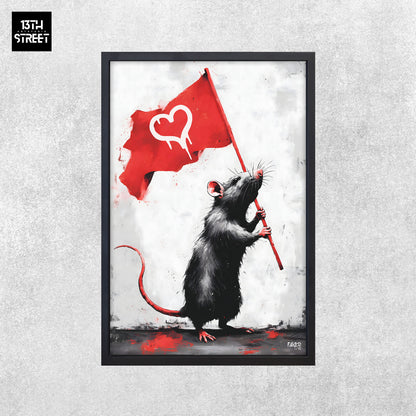 Faker - Rat Fight for Love - Toile 40x60x2cm