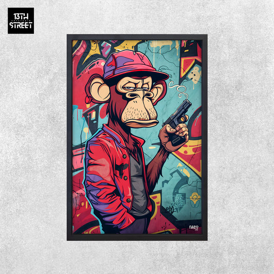 Faker – Bored Monkey Hold Up – Leinwand 40 x 60 x 2 cm