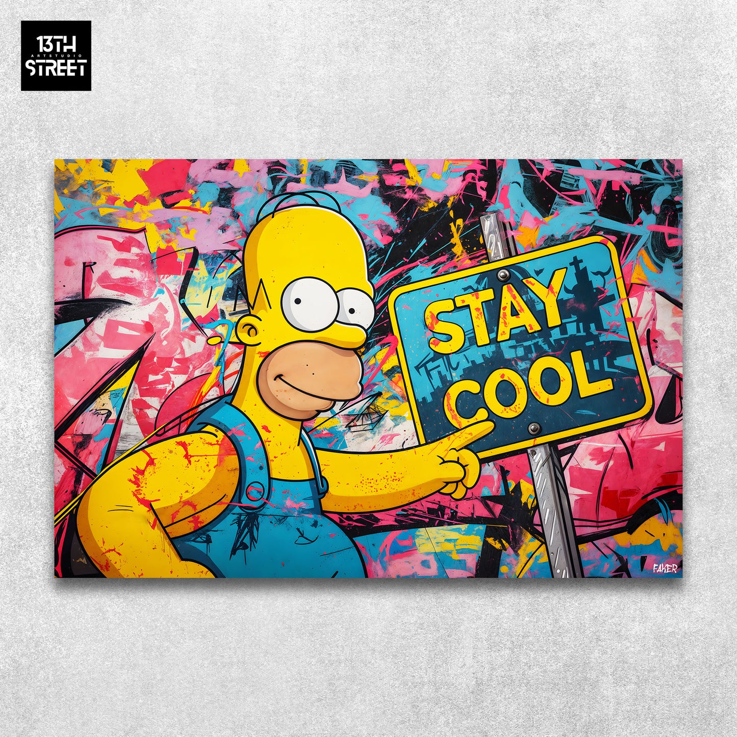 Faker – Homer Simpson Stay Cool – Leinwand