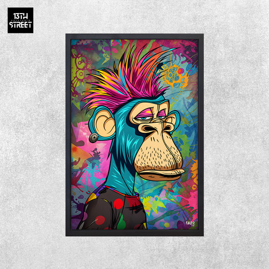 Faker - Bored Monkey Punk - Toile 40x60x2cm