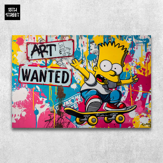 Faker - Bart Simpsons Art Wanted - Canvas