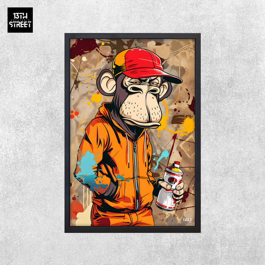 Faker – Bored Monkey Graffer – Leinwand 40 x 60 x 2 cm