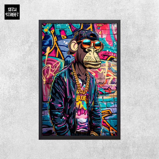 Faker – Bored Monkey Gangsta Rap – Leinwand 40 x 60 x 2 cm