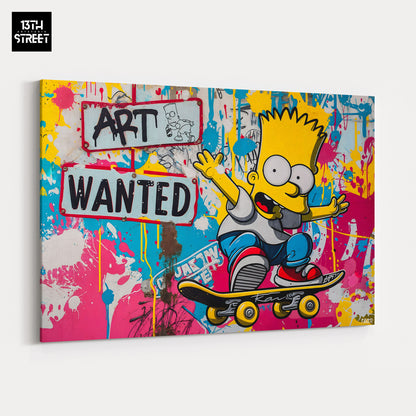 Faker – Bart Simpsons Art Wanted – Leinwand