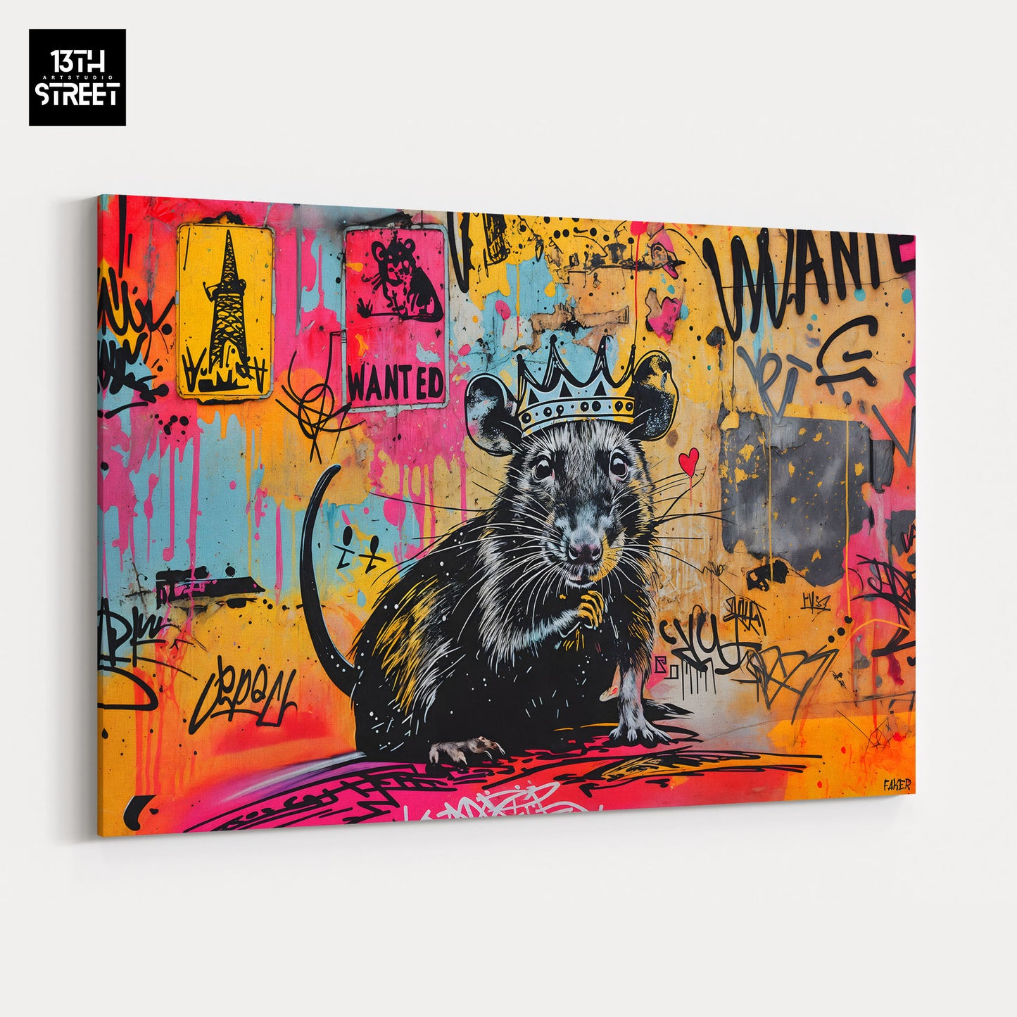 Faker - Rat Wanted Paris - Canvas