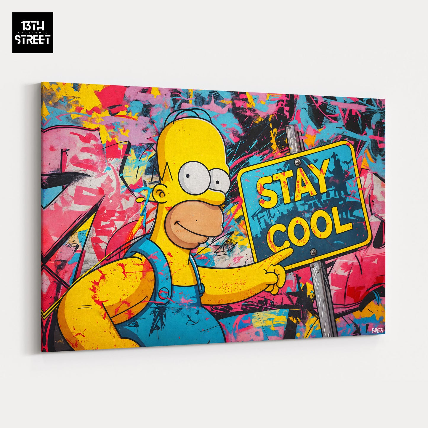 Faker – Homer Simpson Stay Cool – Leinwand