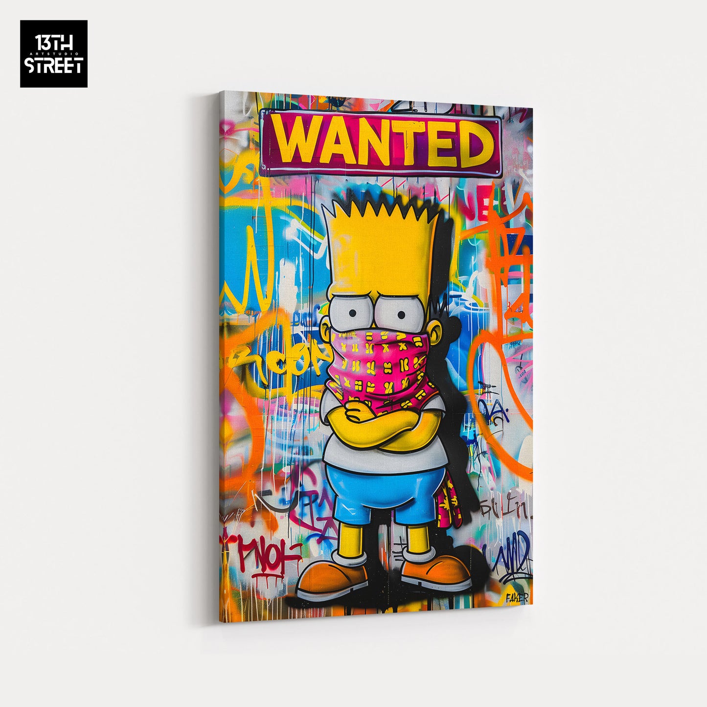 Faker - Bart Simpson Wanted - Canvas