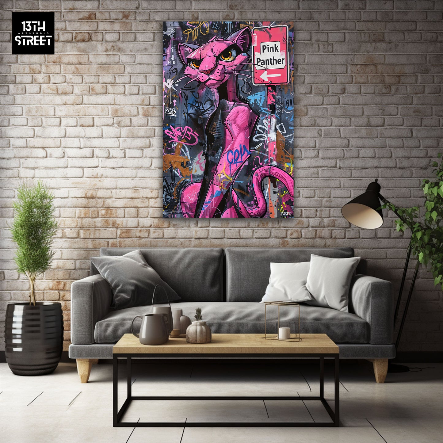 Faker - Pink Panther City - Canvas