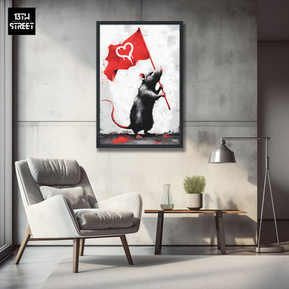 Faker - Rat Fight for Love - Toile 40x60x2cm