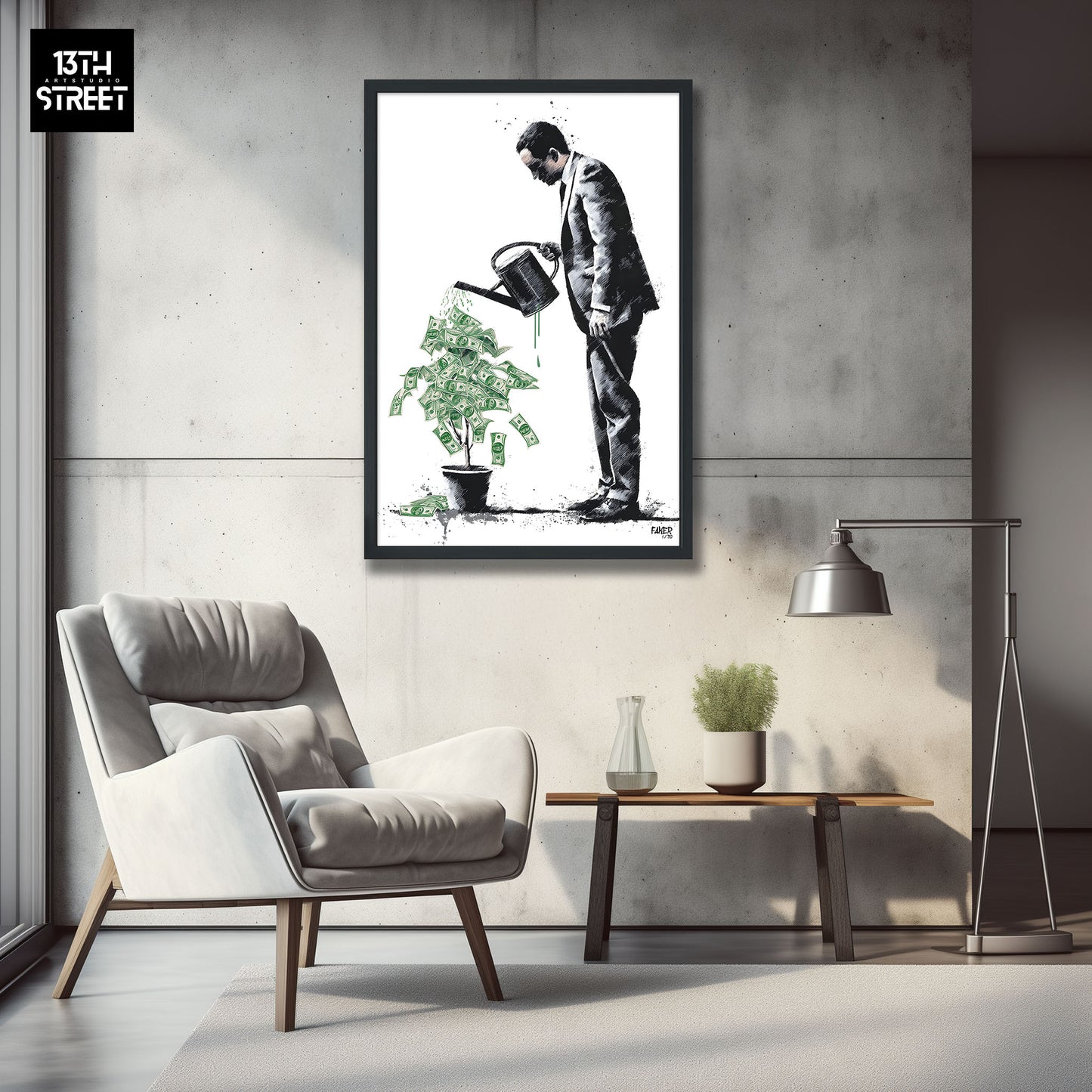 Faker - Cash Garden - Toile 40x60x2cm