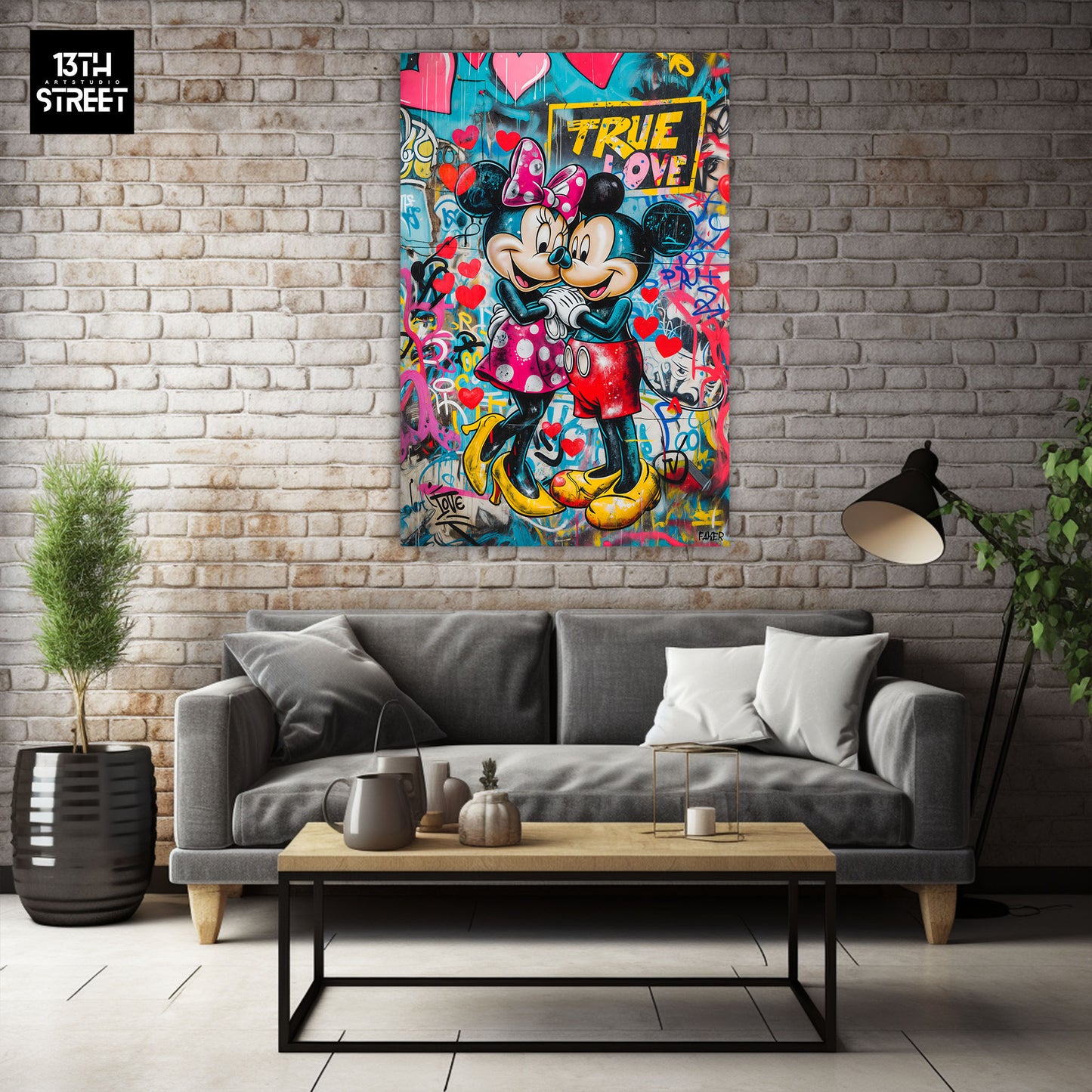 Faker – Mickey und Minnie True Love – Leinwand