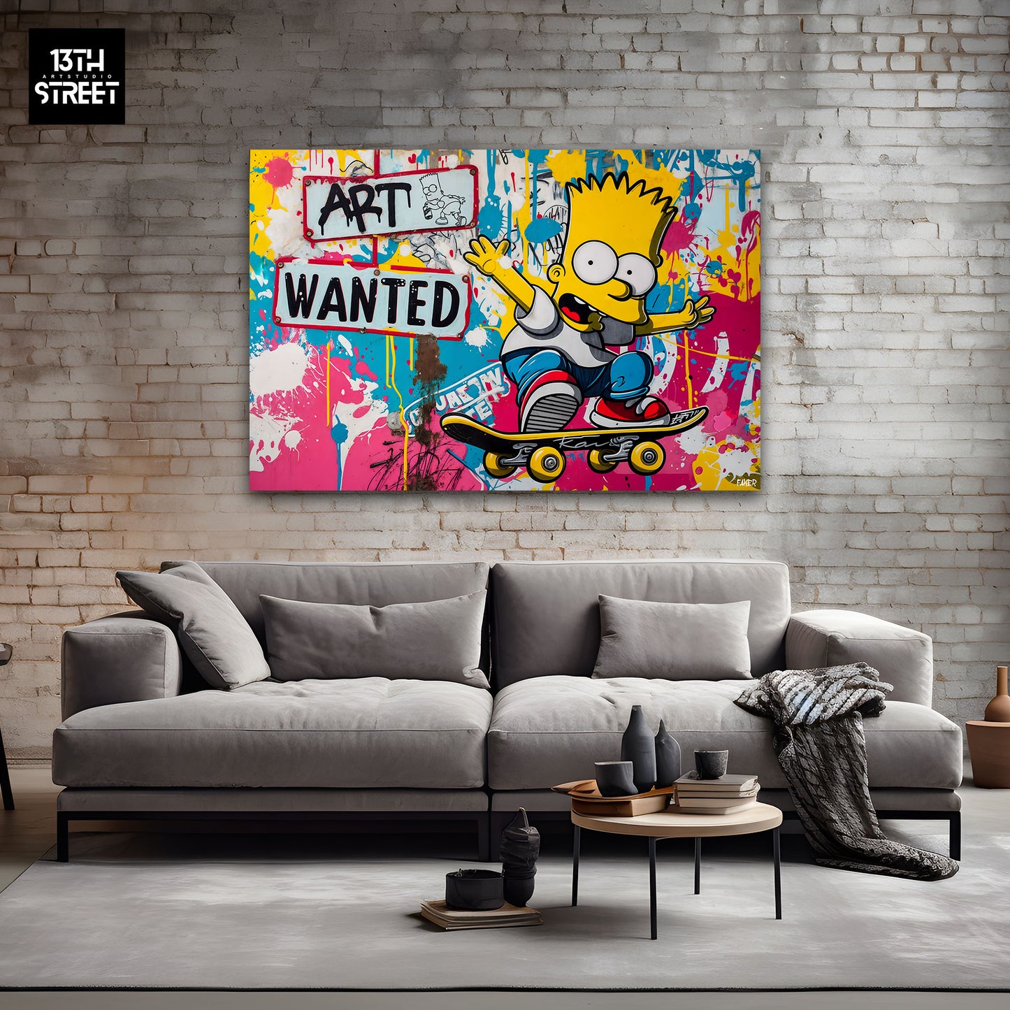 Faker - Bart Simpsons Art Wanted - Canvas