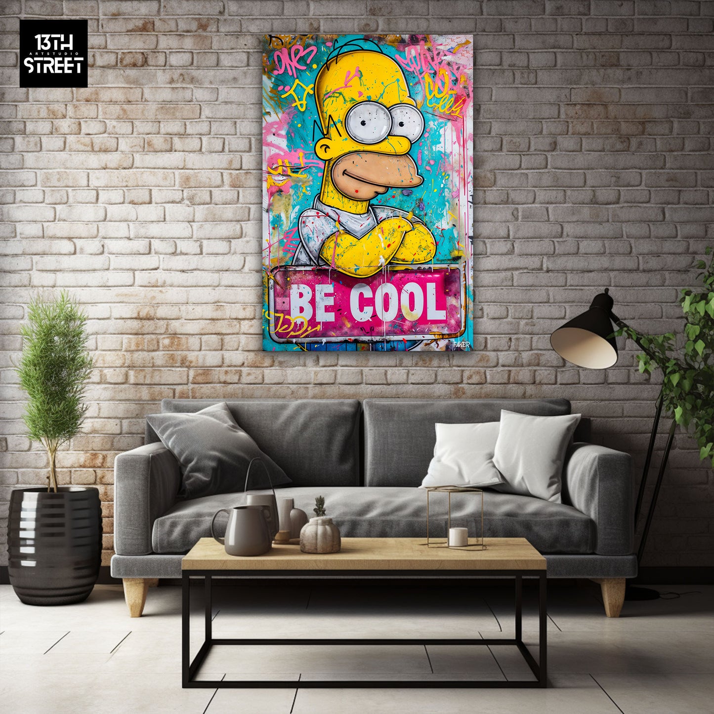 Faker – Homer Simpson Be Cool – Leinwand