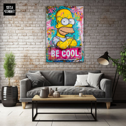 Faker - Homer Simpson Be Cool - Canvas