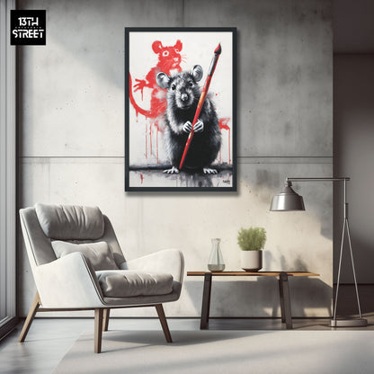 Faker - Rat Street Artist - Toile 40x60x2cm