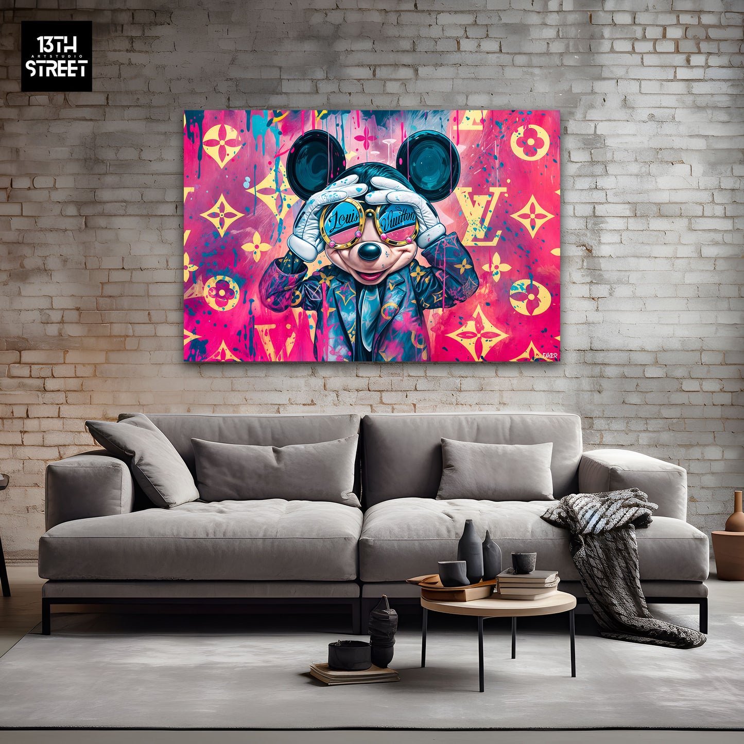 Faker – Mickey von Louis Vuitton – Leinwand