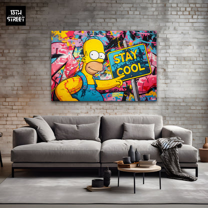 Faker – Homer Simpson Stay Cool – Leinwand