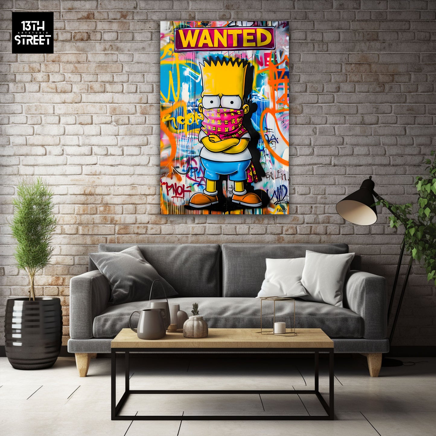 Faker – Bart Simpson gesucht – Leinwand