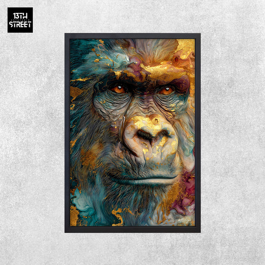 Miss Jungle - Regard en silence - Toile 40x60x2cm