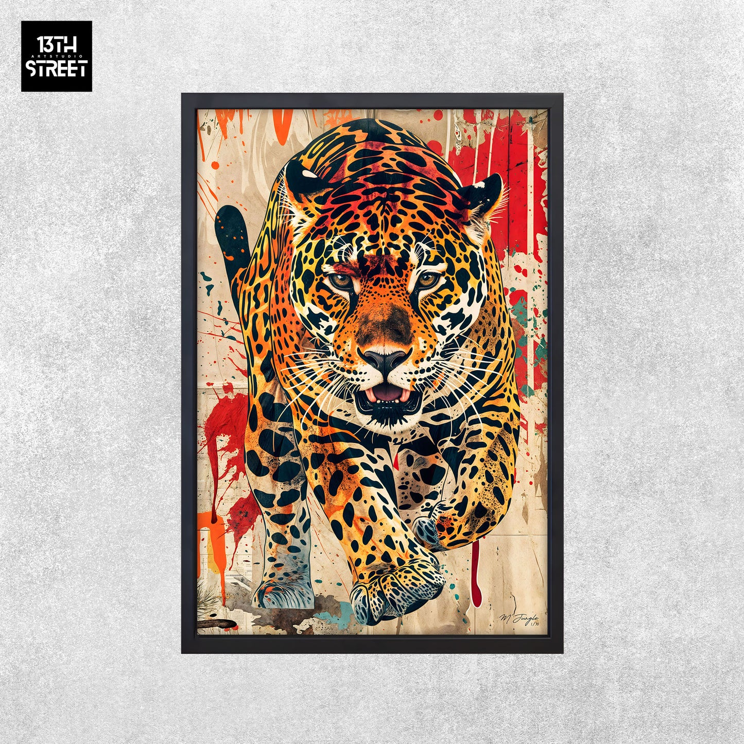Miss Jungle - Temple Guardian - Canvas 40x60x2cm