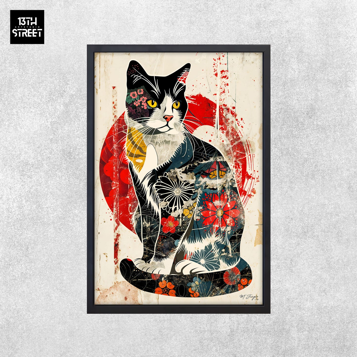 Miss Jungle - Furtive Silhouette - Canvas 40x60x2cm