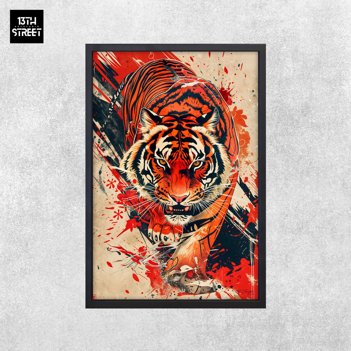 Miss Jungle - Aurore du Tigre - Leinwand 40x60x2cm