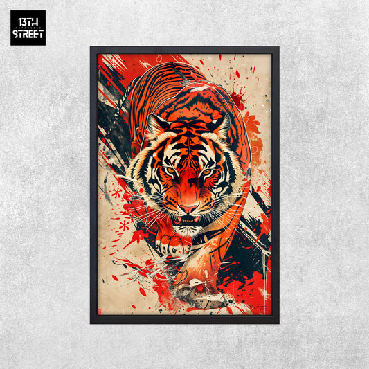 Miss Jungle - Aurore du Tigre - Leinwand 40x60x2cm