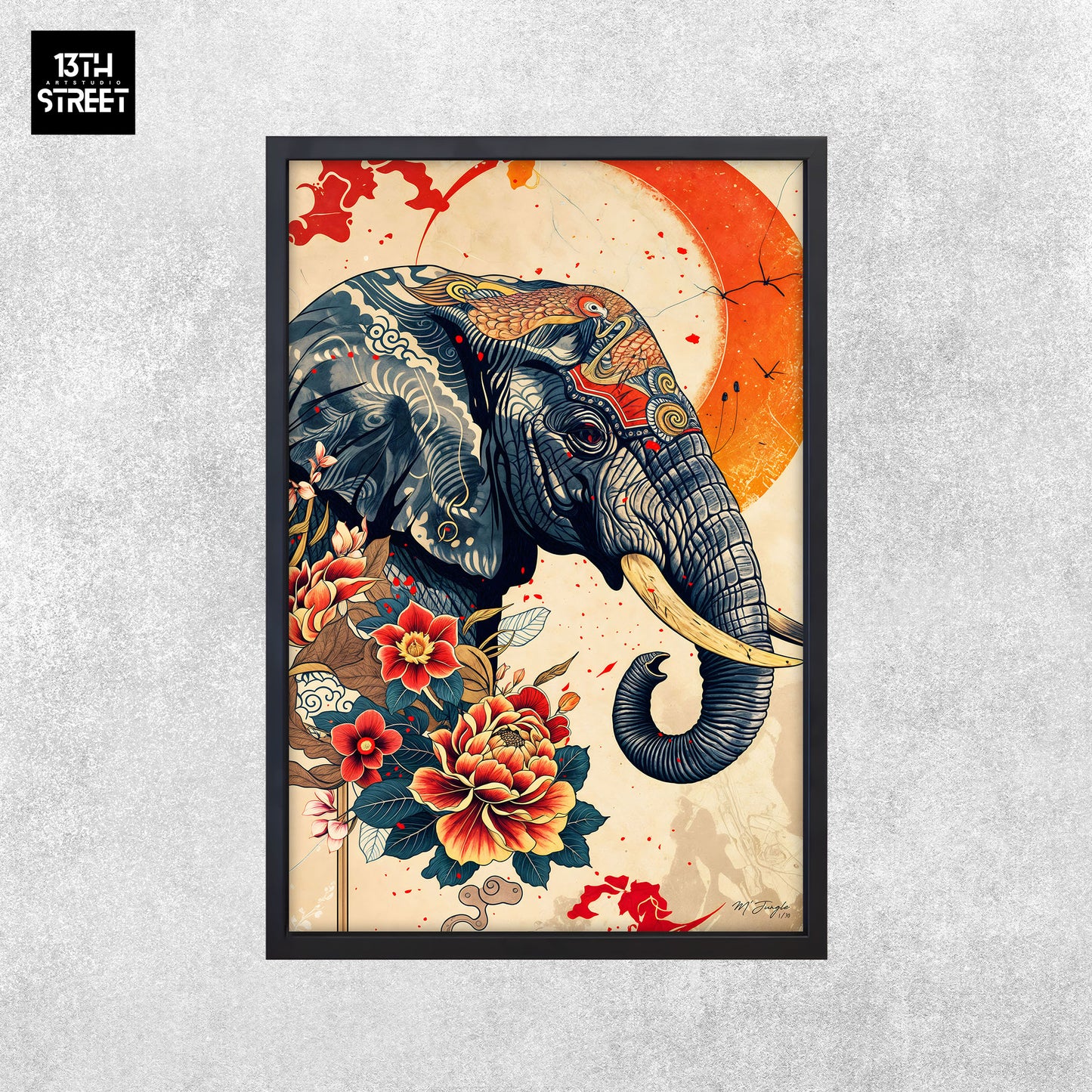 Miss Jungle - Peaceful Spirit of the Orient - Canvas 40x60x2cm