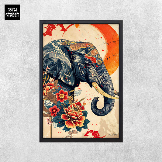 Miss Jungle - Esprit Paisible de l'Orient - Toile 40x60x2cm