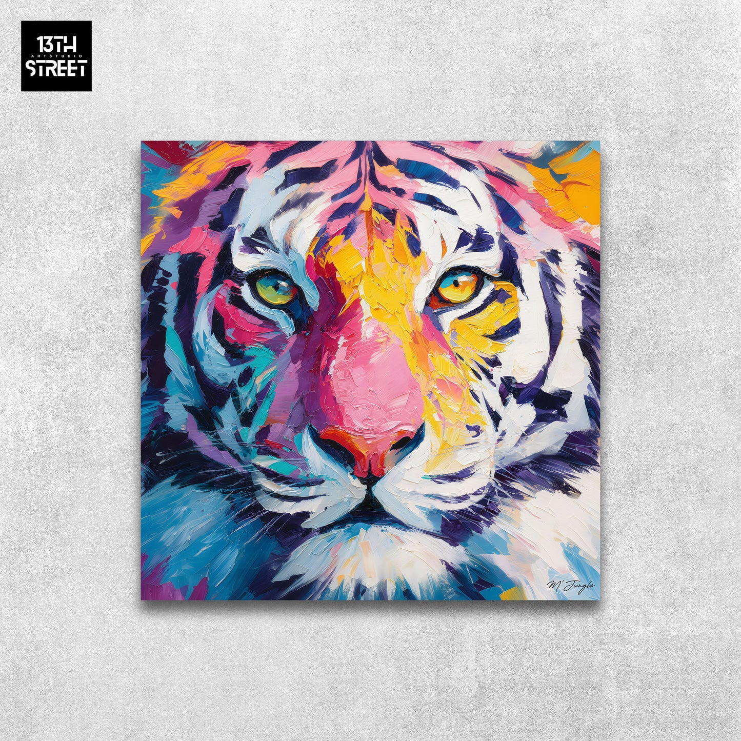 Miss Jungle - Rayures de feu - Toile