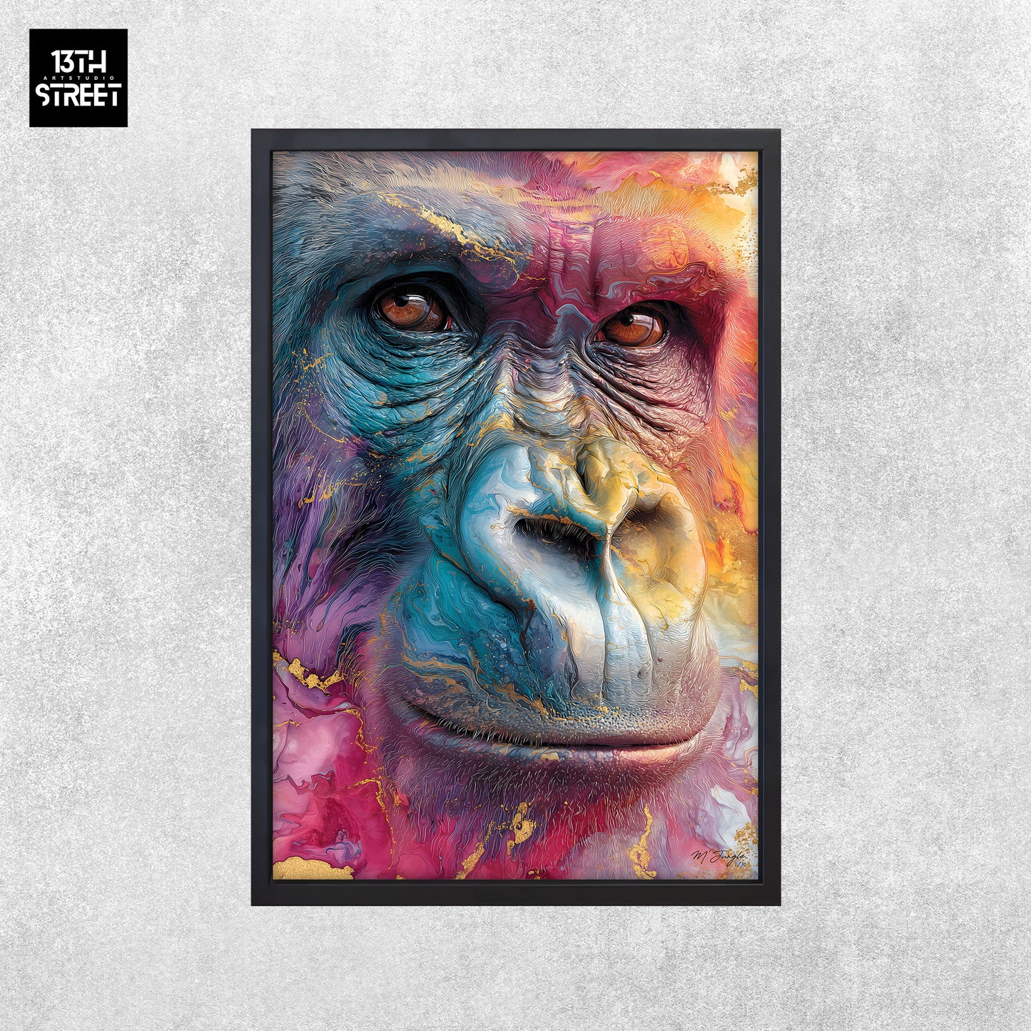 Miss Jungle - Pensée profonde - Toile 40x60x2cm