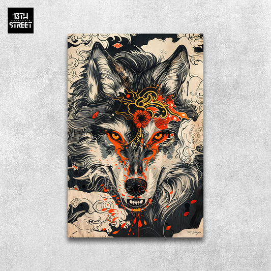 Miss Jungle - Howl in the Moonlight - Canvas