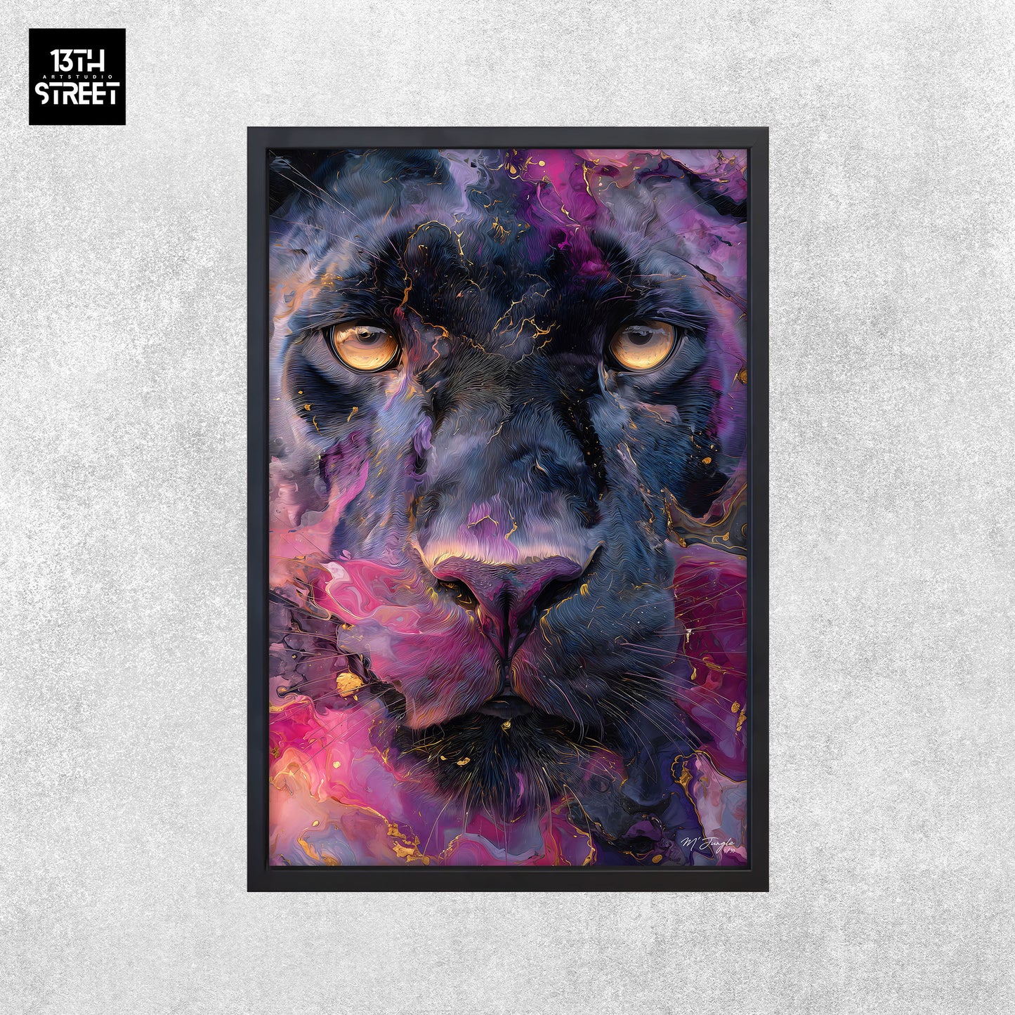 Miss Jungle - Élégance furtive - Toile 40x60x2cm